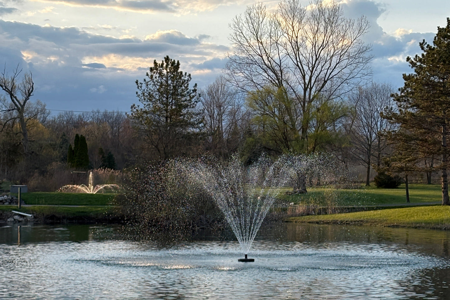 Floating Pond Fountain - 10,000 GPH - 125ft Power Cord - Bluetooth Light Option - Aerator