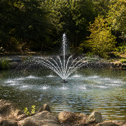 Floating Pond Fountain – 7000 GPH | 125ft Power Cord | Easy Install | Bluetooth Light Option | Water Cannon Fountains