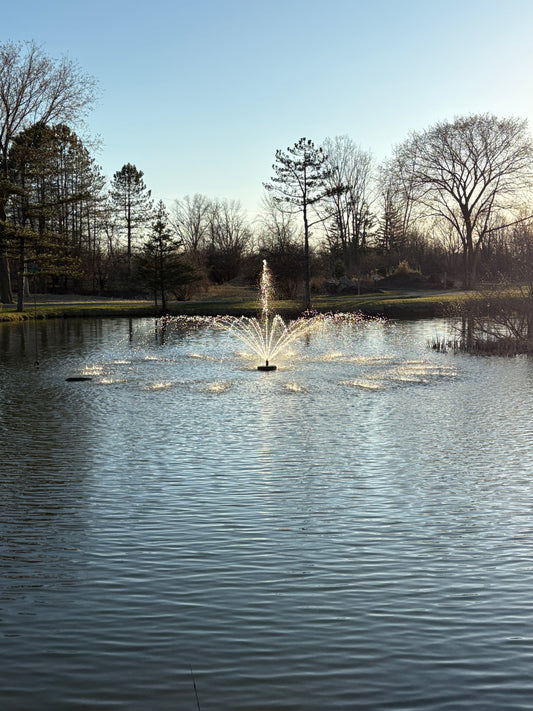 Floating Pond Fountain – 7000 GPH | 125ft Power Cord | Easy Install | Complete Kit | Water Cannon Fountains