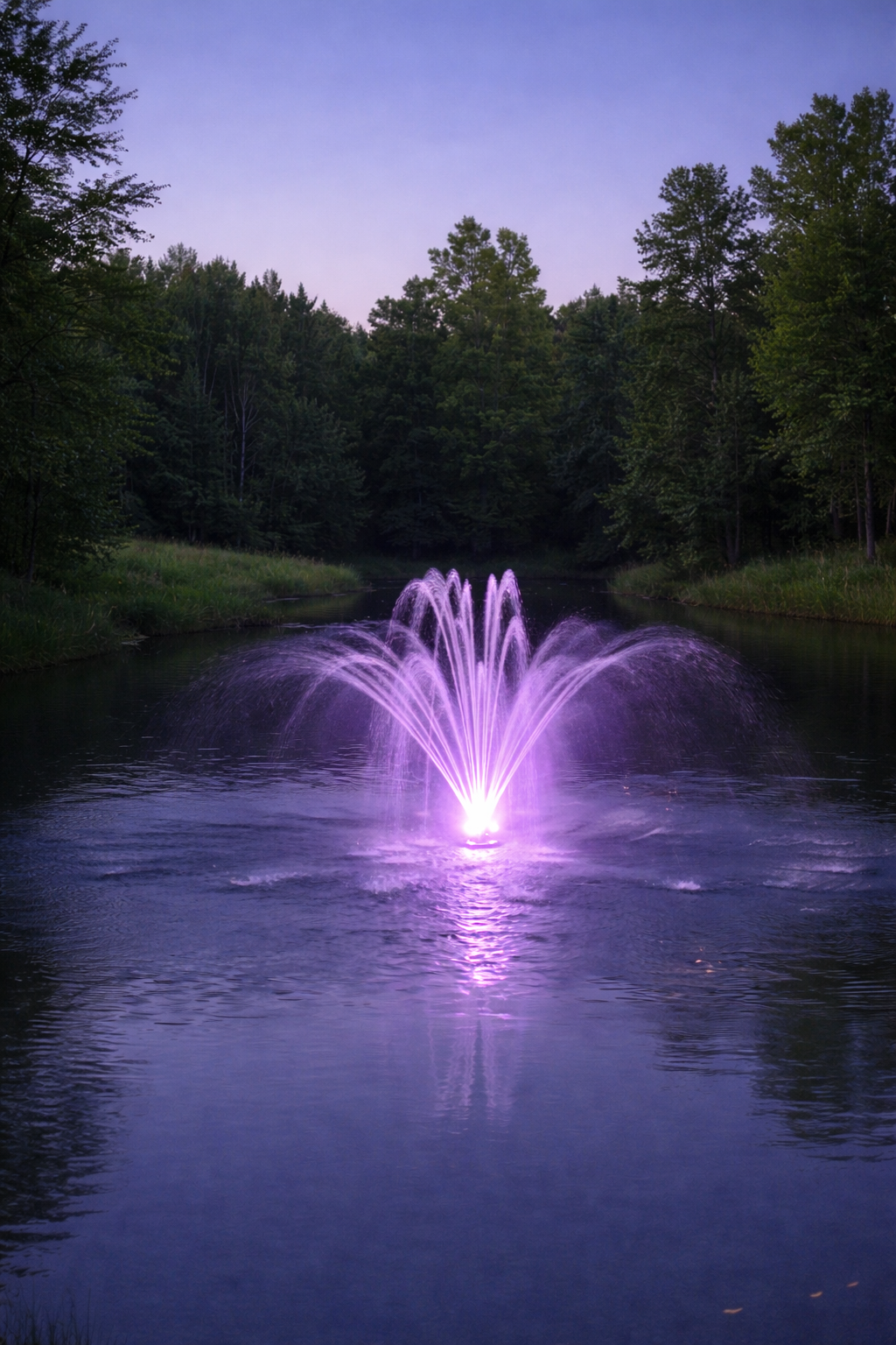 Floating Pond Fountain - 10,000 GPH - 125ft Power Cord - Bluetooth Light Option - Aerator