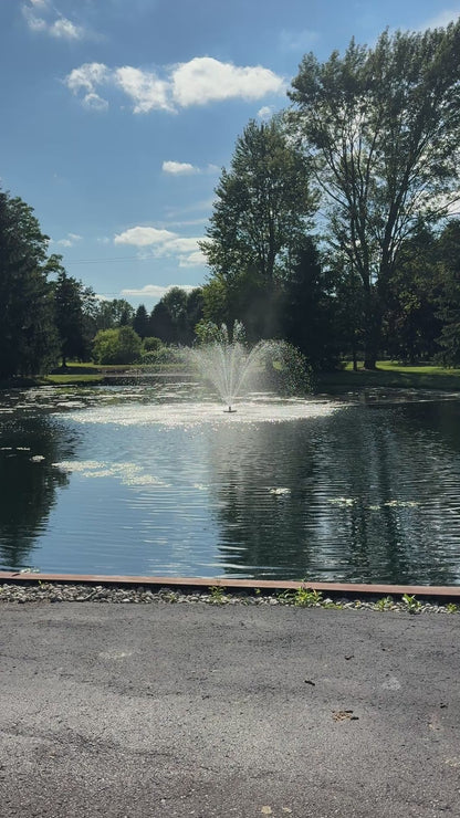 Floating Pond Fountain - 10,000 GPH - 125ft Power Cord - Bluetooth Light Option - Aerator