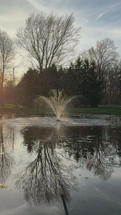 Floating Pond Fountain - 10,000 GPH - 125ft Power Cord - Bluetooth Light Option - Aerator